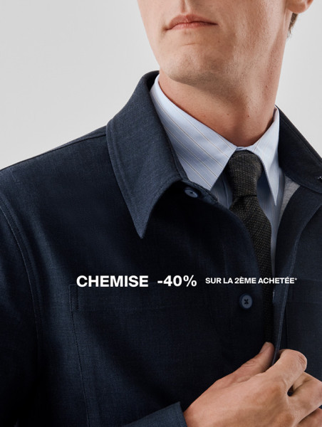 <strong>40 % de r&eacute;duction sur votre 2ᵉ chemise !</strong>