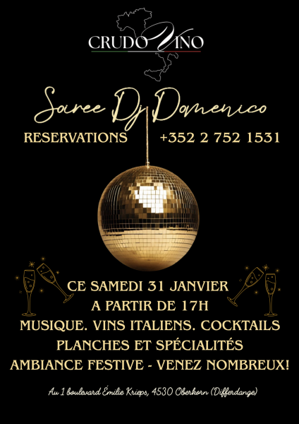<strong>Soir&eacute;e DJ Domenico !</strong>