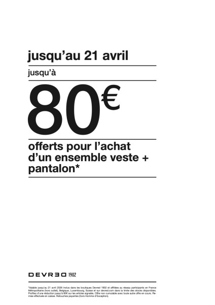 <strong>Jusqu'&agrave; 80&euro; offerts !&nbsp;</strong>