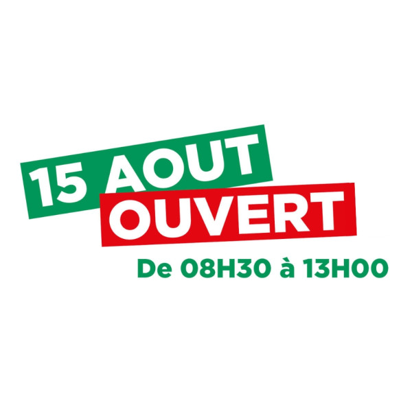 <strong>Ouverture exceptionnelle le samedi 15 ao&ucirc;t !&nbsp;</strong>